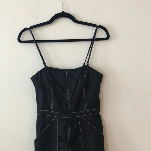 Urban Outfitters Devon Black Contrast Stitch Mini Dress - Picture 3 of 6